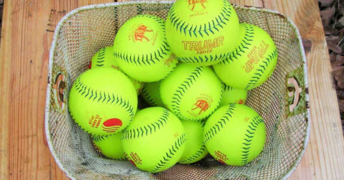 how is a softball made?