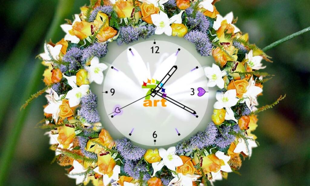 Beautiful Flowers All Around the Clock
